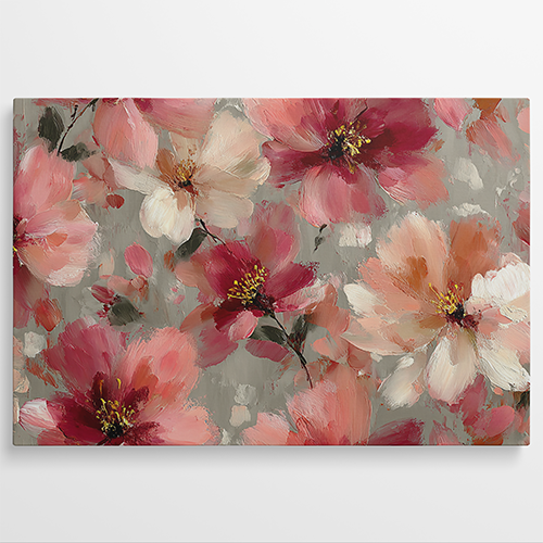 Pink Blossom Symphony - Bloemen schilderij