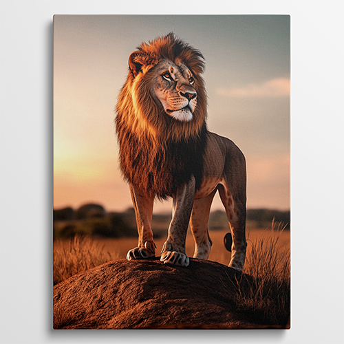 Lion's Golden Hour - Leeuwen schilderij