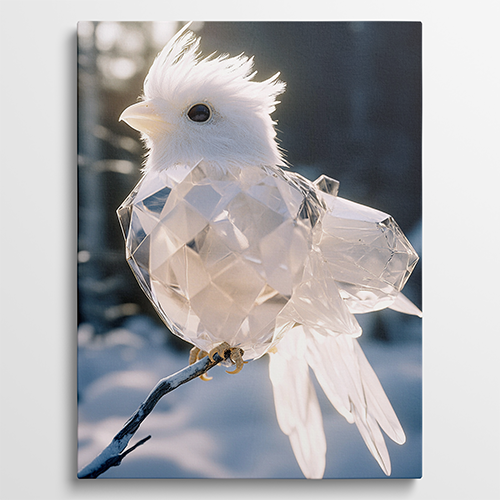 Icy Serenity - Vogel schilderij