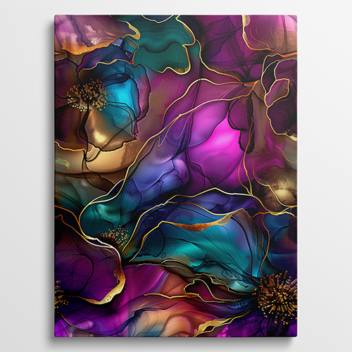 Mystic Petals - Bloemen schilderij
