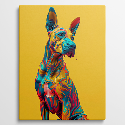 Doberman Pop Art - Pop art schilderij