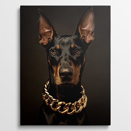 Majestic Doberman - Honden schilderij