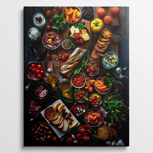 Gourmet Medley - Keuken schilderij