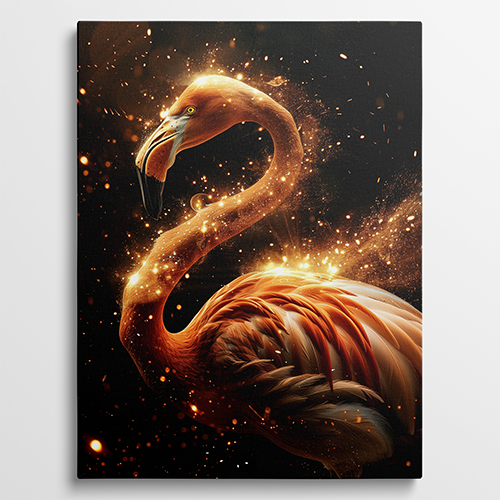 Gold Flamingo - Luxe schilderij