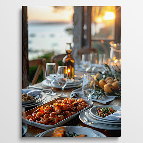 Seafood Elegance - Keuken schilderij