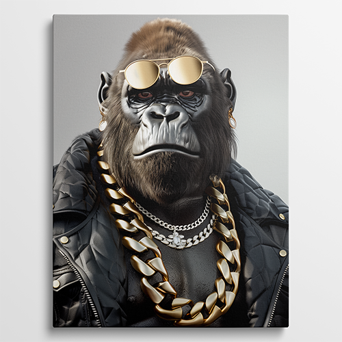 Hip Hop Gorilla - Dieren schilderij