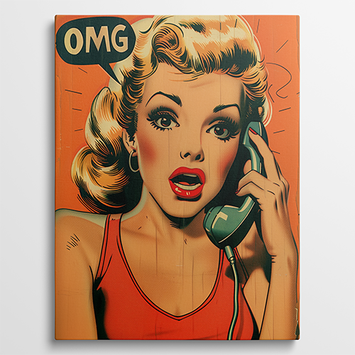 OMG Surprise - Vintage schilderij