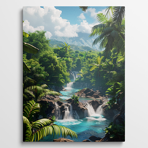 Tropical Serenity - Landschap schilderij