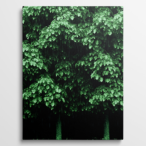 Verdant Rainfall - Landschap schilderij