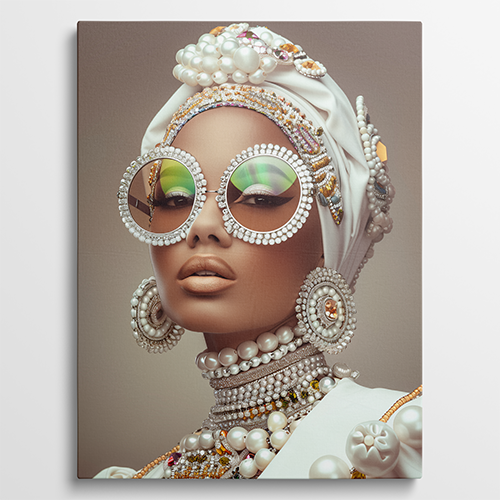 Pearl Luxe - Vrouw Schilderij