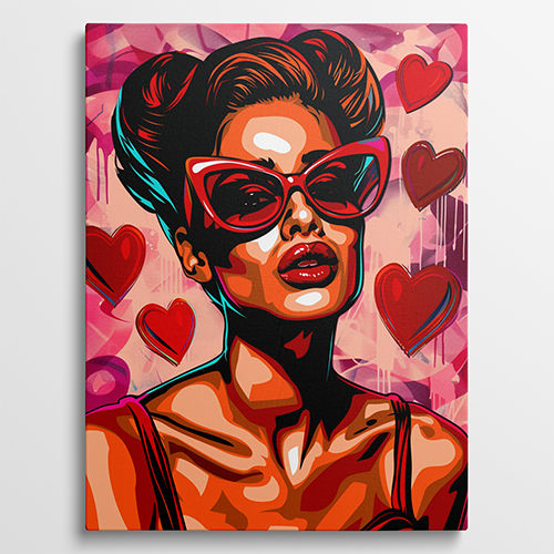 Heartfelt Glamour - Pop art schilderij