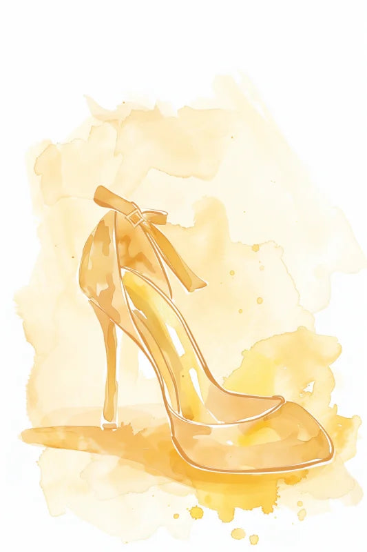 Poster met een abstract ontwerp van gouden voetstappen