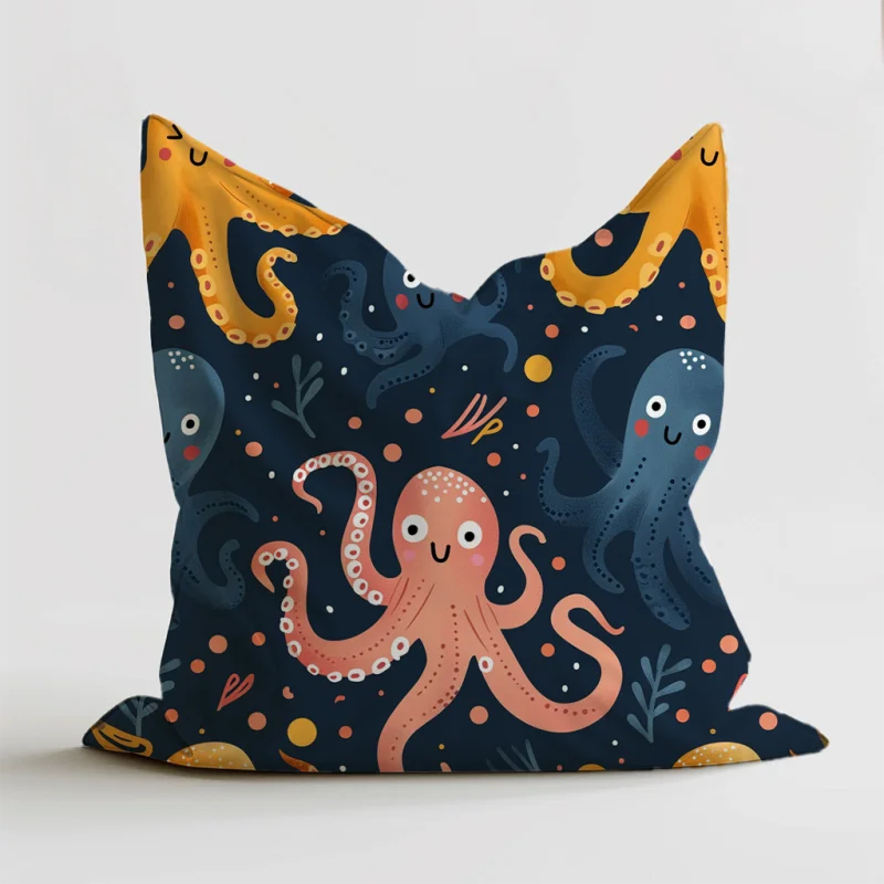 Zitzak met vrolijke octopussen