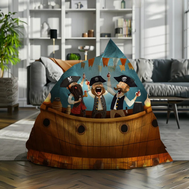 Zitzak met een avontuurlijk piratendesign