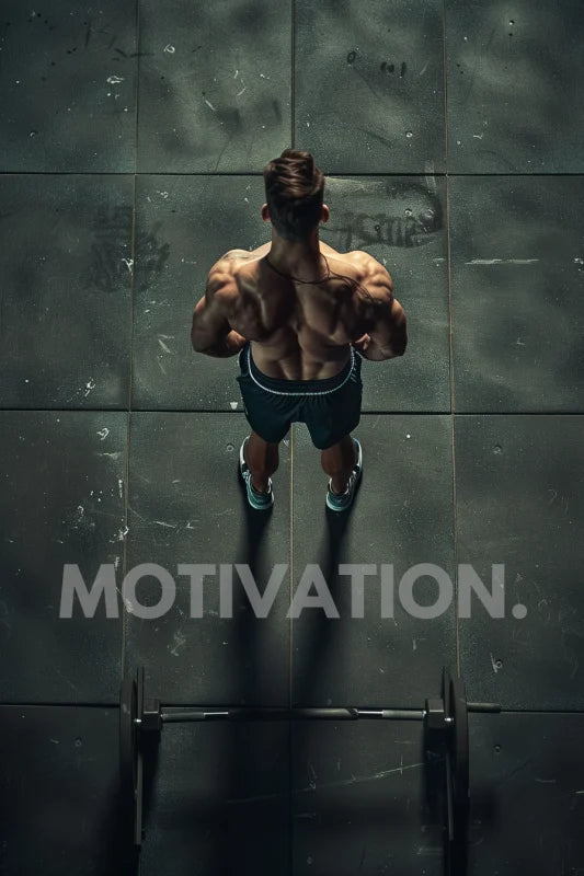 Poster van de gym met een motivatie quote