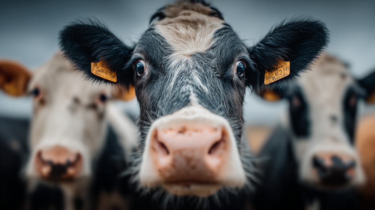 Herfstsfeer op het platteland met een harige koe als middelpunt