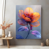 Wanddecoratie plexiglas met een dromerig ontwerp van bloemen in zachte tinten