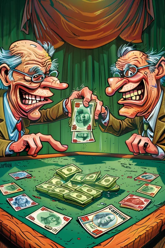 2 Old Rich Men - Plexiglas dibond canvas