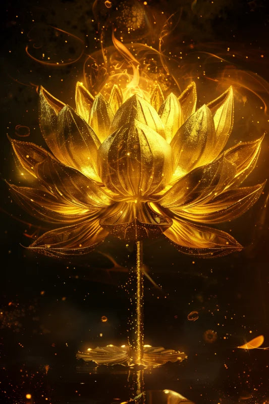 Poster van magische gouden bloem