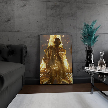 Wanddecoratie canvas met een glamoureuze sfeer geïnspireerd door de lichten van Parijs