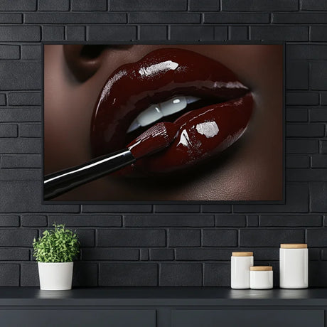 Wanddecoratie canvas met een stijlvol ontwerp van fluwelen rode tinten