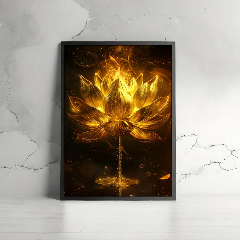 Poster van magische gouden bloem