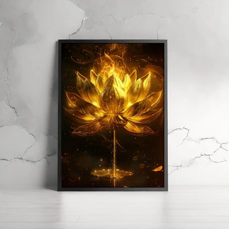 Poster van magische gouden bloem