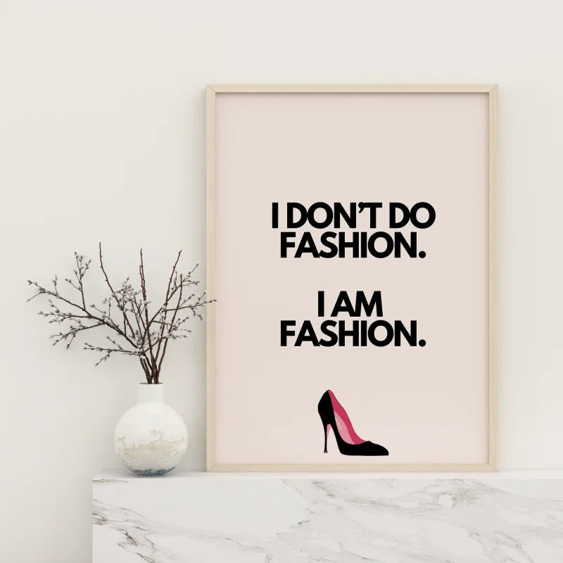 Poster met een inspirerende modequote in een modern ontwerp