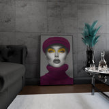 Wanddecoratie plexiglas met een gedurfd en stijlvol modeportret