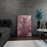 Wanddecoratie canvas met een zacht en verfijnd portret in roze tinten