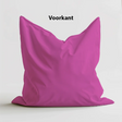 Tweekleurige zitzak in roze en rood