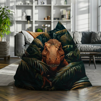  Zitzak met een avontuurlijk ontwerp van dinosaurussen in een junglesetting