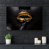 Wanddecoratie dibond met een elegant en verfijnd ontwerp in gouden tinten