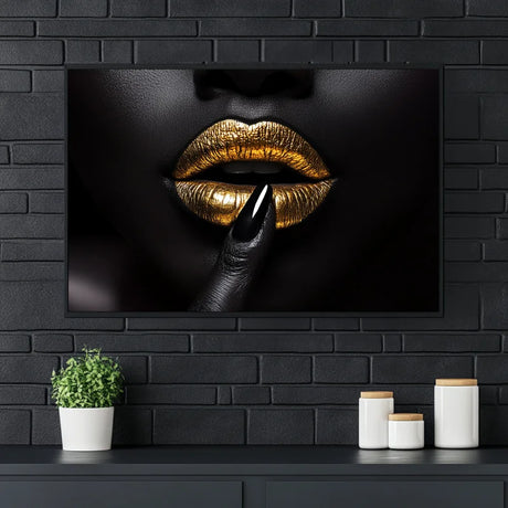 Wanddecoratie dibond met een elegant en verfijnd ontwerp in gouden tinten