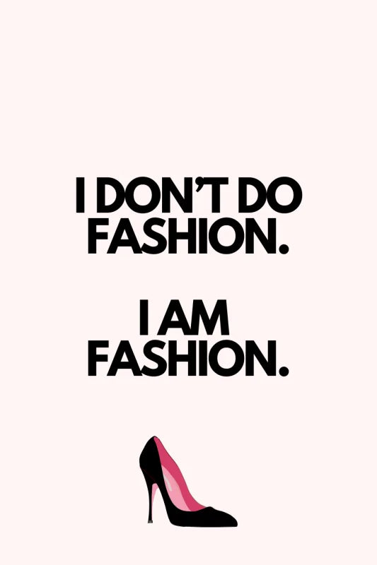 Poster met een inspirerende modequote in een modern ontwerp