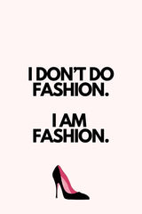 Poster met een inspirerende modequote in een modern ontwerp