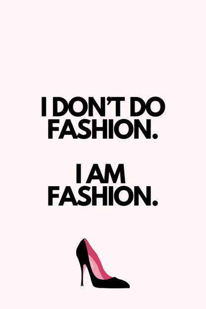 Poster met een inspirerende modequote in een modern ontwerp
