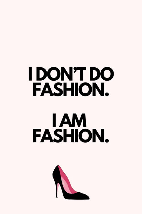 Poster met een inspirerende modequote in een modern ontwerp