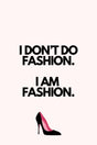 Poster met een inspirerende modequote in een modern ontwerp